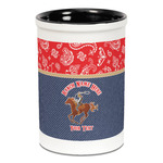 Western Ranch Ceramic Pencil Holders - Black