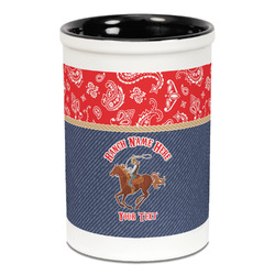 Western Ranch Ceramic Pencil Holders - Black