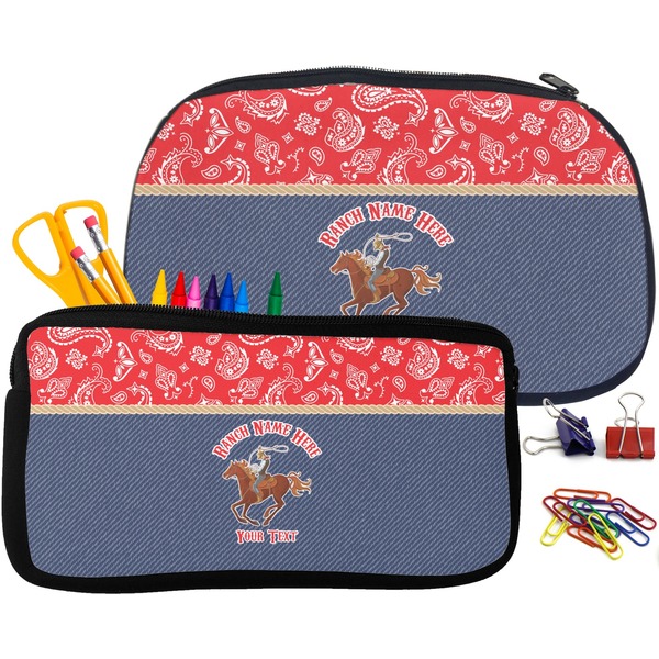 Western Ranch Pencil / School Supplies Bags Small and Medium