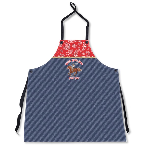 Custom Western Ranch Apron Without Pockets w/ Name or Text