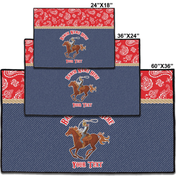 Western Ranch Personalized Door Mat - Group Parent IMF