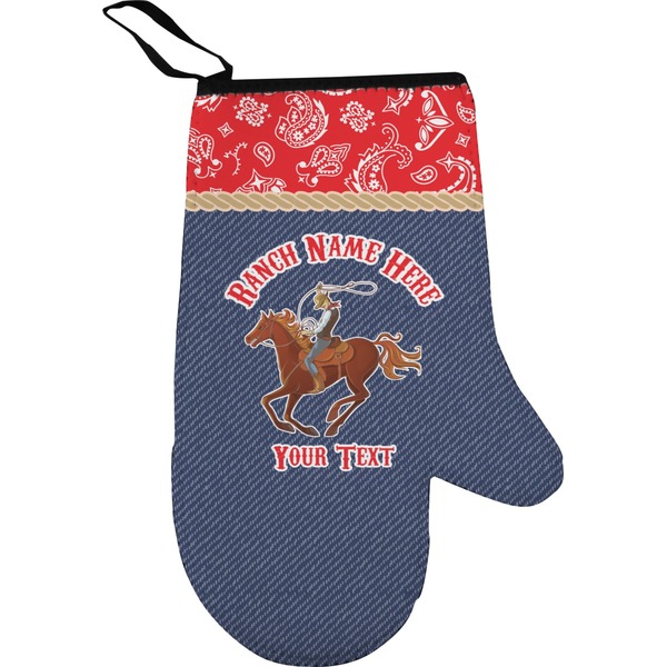 Western Ranch Personalized Oven Mitt