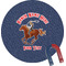 Western Ranch Round Fridge Magnet (Personalized)