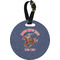Western Ranch Personalized Round Luggage Tag