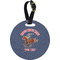 Western Ranch Plastic Luggage Tag - Round (Personalized)