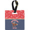 Western Ranch Plastic Luggage Tag - Square w/ Name or Text