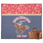 Western Ranch Outdoor Picnic Blanket (Personalized)