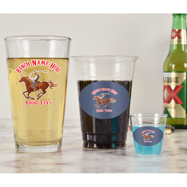Western Ranch Pint Glass - Two Content - In Context