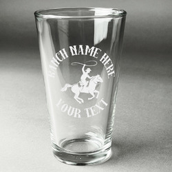 Western Ranch Pint Glass - Engraved (Personalized)