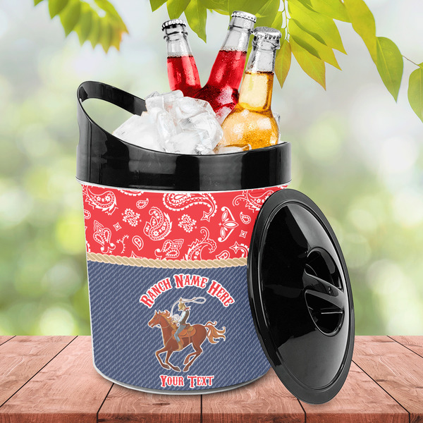 Western Ranch Plastic Ice Bucket - LIFESTYLE