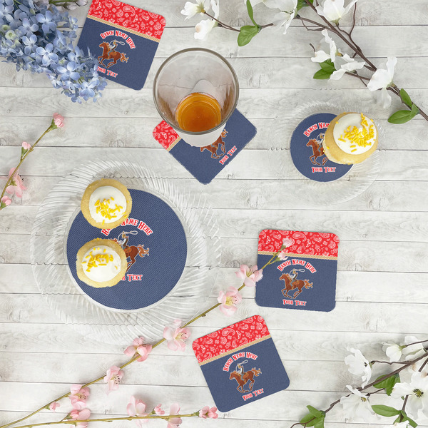 Western Ranch Plastic Party Appetizer & Dessert Plates - In Context