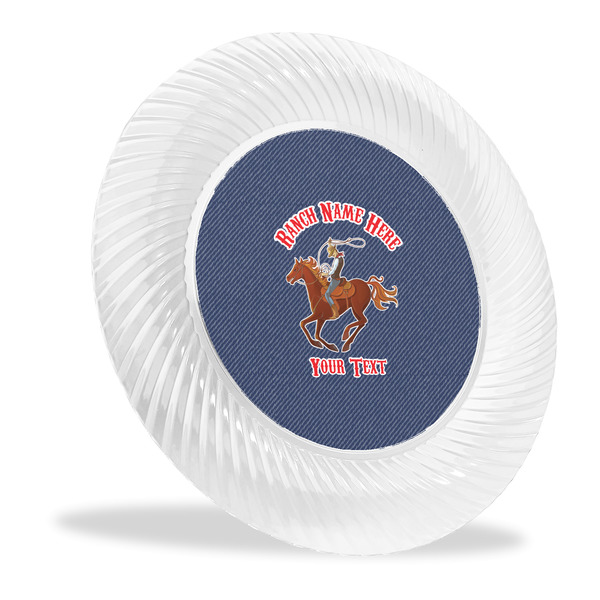 Custom Western Ranch Plastic Party Dinner Plates - 10" (Personalized)