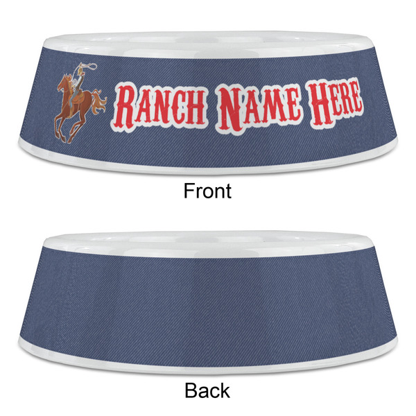 Western Ranch Plastic Pet Bowls - Large - APPROVAL