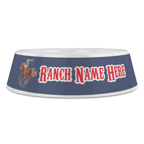 Western Ranch Plastic Pet Bowls - Large - FRONT