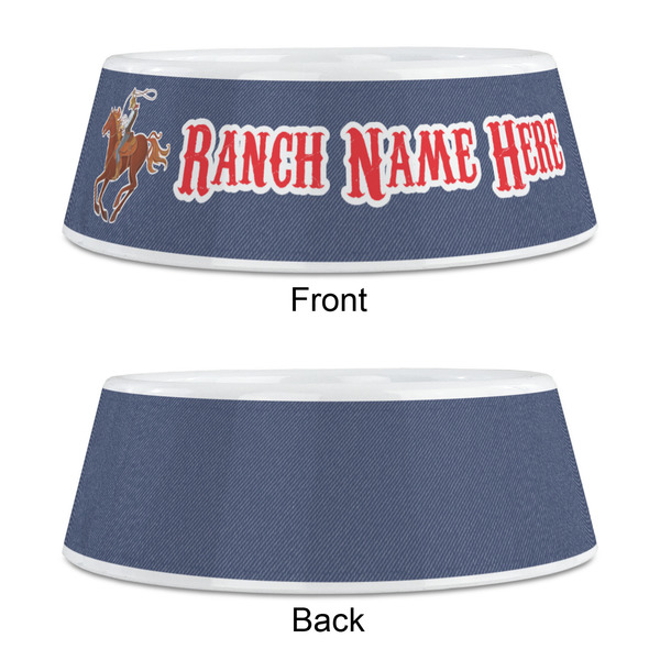 Western Ranch Plastic Pet Bowls - Medium - APPROVAL