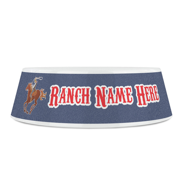 Western Ranch Plastic Pet Bowls - Small - FRONT