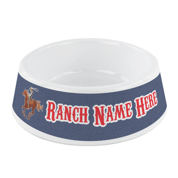 Custom Western Ranch Plastic Dog Bowl - Small (Personalized)