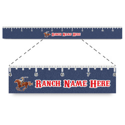 Western Ranch Plastic Ruler - 12" (Personalized)