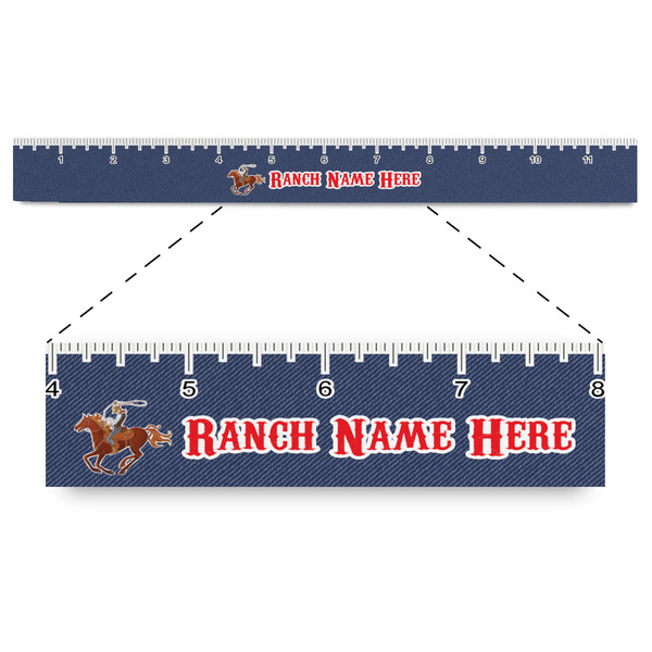 Custom Western Ranch Plastic Ruler - 12" (Personalized)