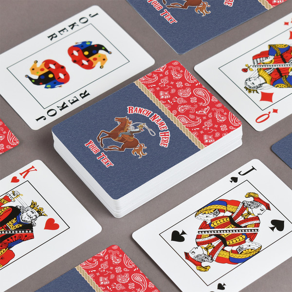 Western Ranch Playing Cards - Front & Back View