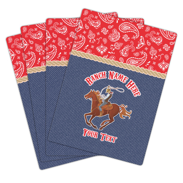 Western Ranch Playing Cards - Hand Back View