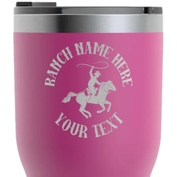 Western Ranch RTIC Tumbler - Magenta - Laser Engraved - Double-Sided (Personalized)