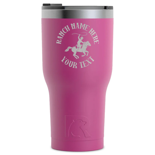 Custom Western Ranch RTIC Tumbler - Magenta - Laser Engraved - Single-Sided (Personalized)