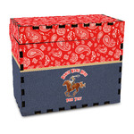 Western Ranch Wood Recipe Box - Full Color Print (Personalized)