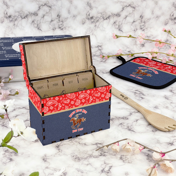 Western Ranch Recipe Box - Full Color - In Context