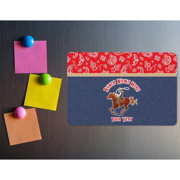 Western Ranch Rectangular Fridge Magnet - LIFESTYLE