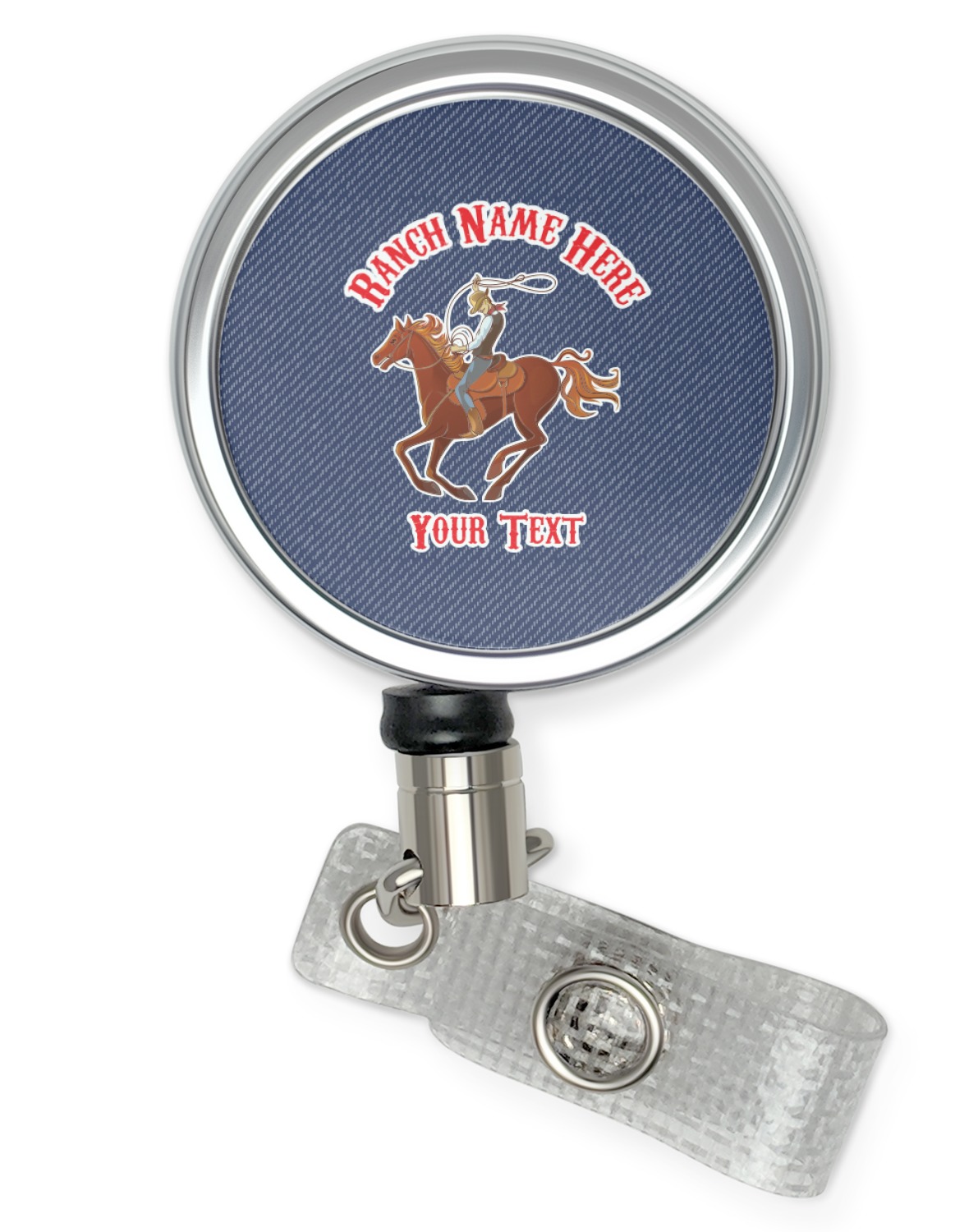 Custom Western Ranch Retractable Badge Reel (Personalized)