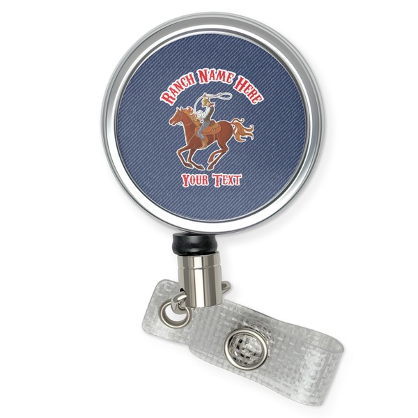 Custom Western Ranch Retractable Badge Reel (Personalized)