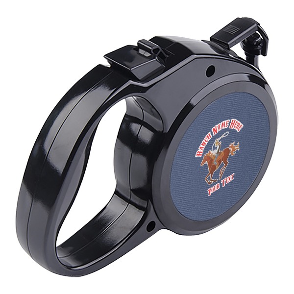 Western Ranch Retractable Dog Leash - Angle
