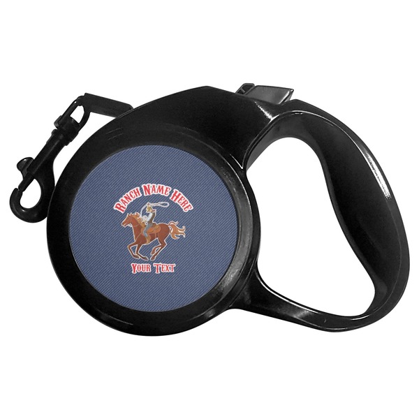 Custom Western Ranch Retractable Dog Leash - Medium (Personalized)