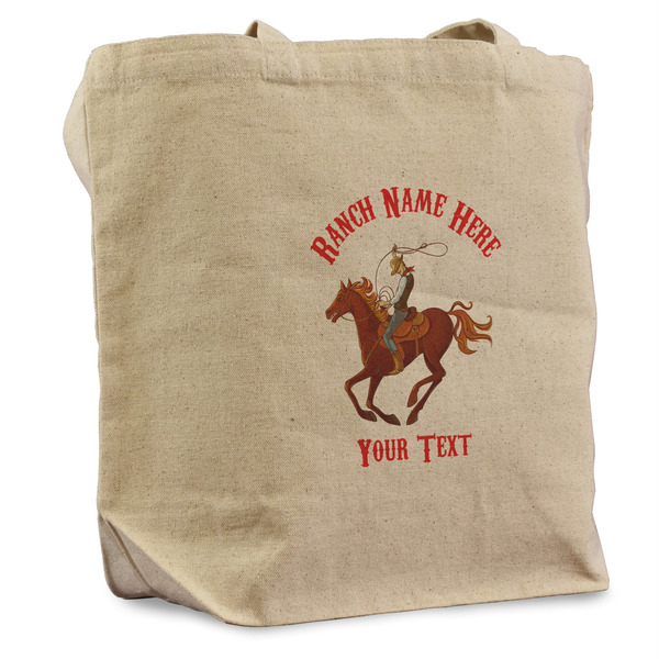 Custom Western Ranch Reusable Cotton Grocery Bag - Single (Personalized)