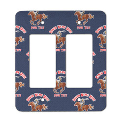 Western Ranch Rocker Style Light Switch Cover - Two Switch (Personalized)