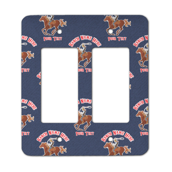 Custom Western Ranch Rocker Style Light Switch Cover - Two Switch (Personalized)
