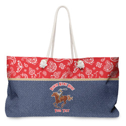 Western Ranch Large Tote Bag with Rope Handles (Personalized)