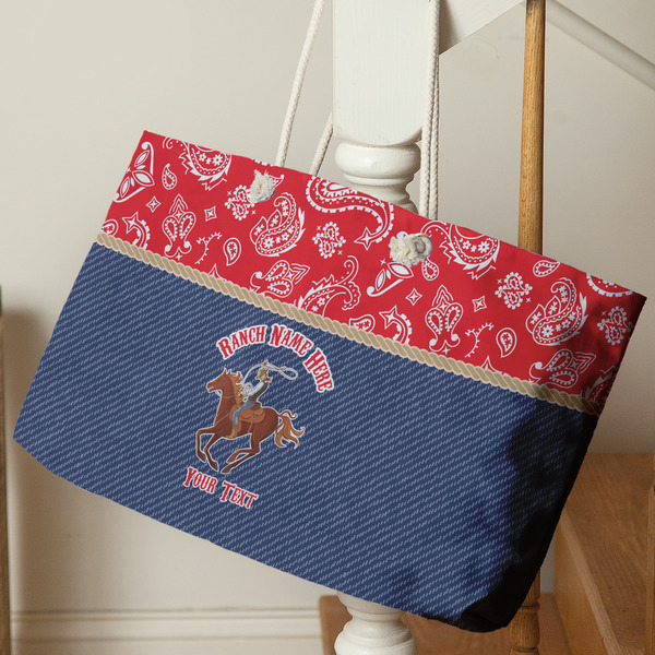 Western Ranch Large Rope Tote - Life Style