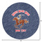 Western Ranch Round Area Rug - Size