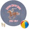 Western Ranch Round Beach Towel (Personalized)