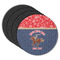 Western Ranch Round Rubber Backed Coasters - Set of 4 (Personalized)