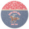 Western Ranch Round Coaster Rubber Back - Single