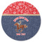 Western Ranch Round Rubber Backed Coaster (Personalized)