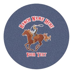 Western Ranch Round Decal (Personalized)
