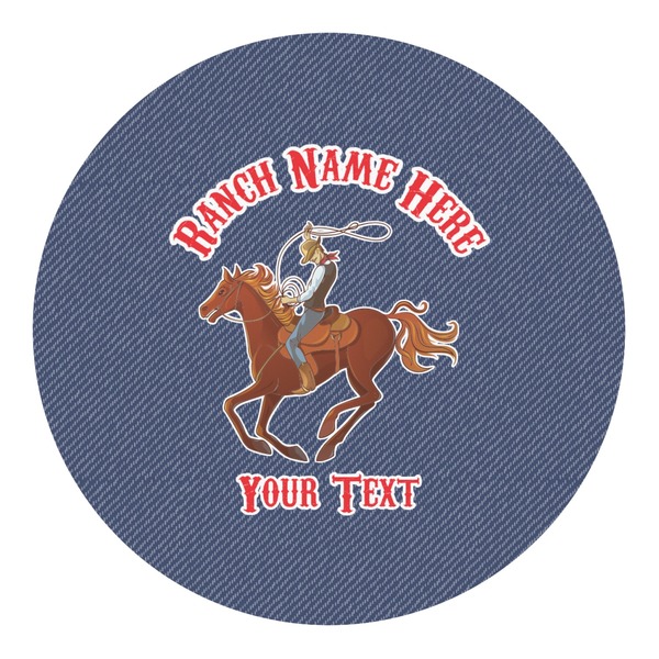 Custom Western Ranch Round Decal - XLarge (Personalized)