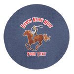 Western Ranch 5' Round Indoor Area Rug (Personalized)