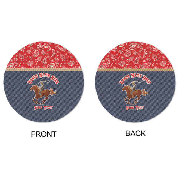 Western Ranch Round Linen Placemats - APPROVAL (double sided)