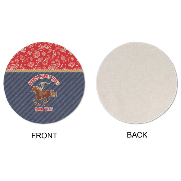 Western Ranch Round Linen Placemats - APPROVAL (single sided)