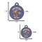 Western Ranch Round Pet ID Tag - Large - Comparison Scale